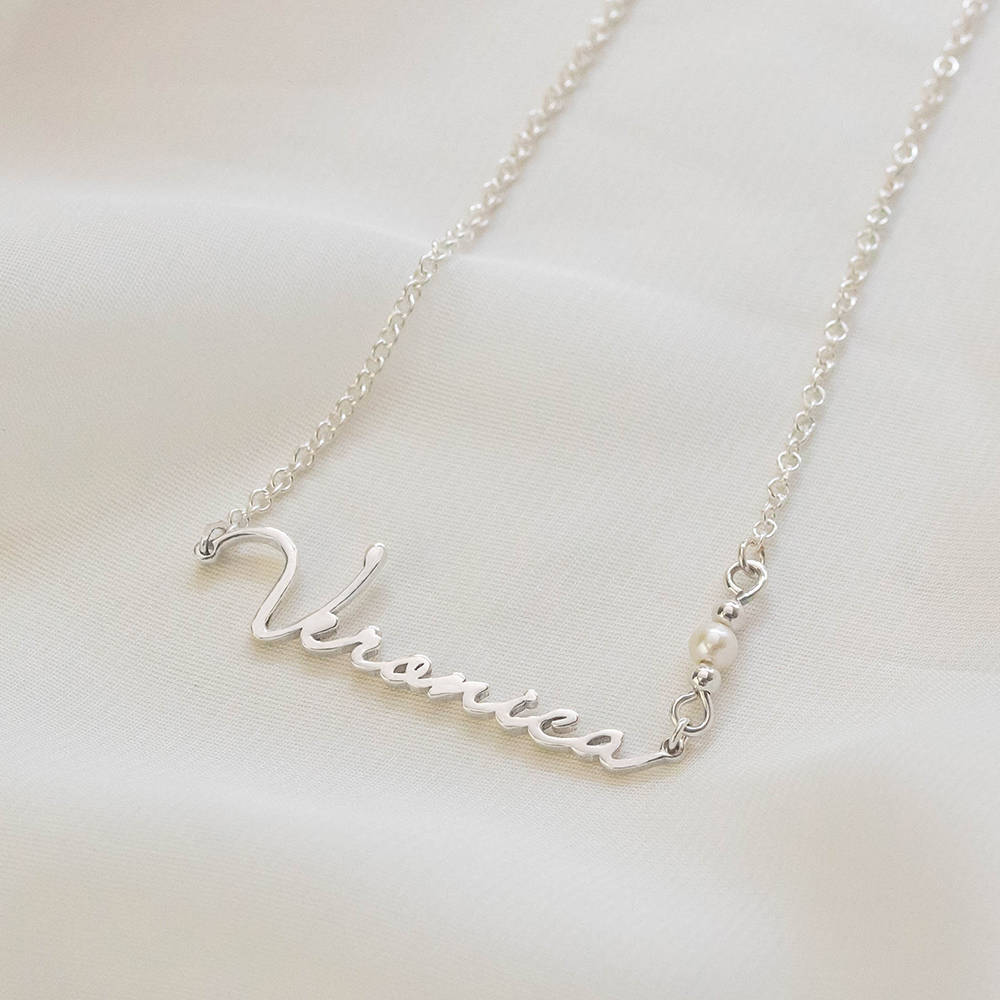 Petite Pearl Name Necklace