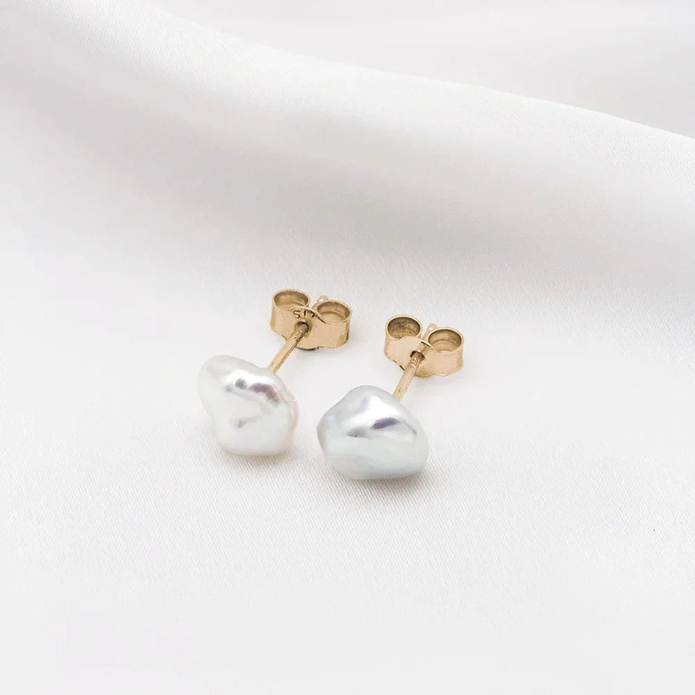 Dot Keshi Bridesmaids Stud Earrings