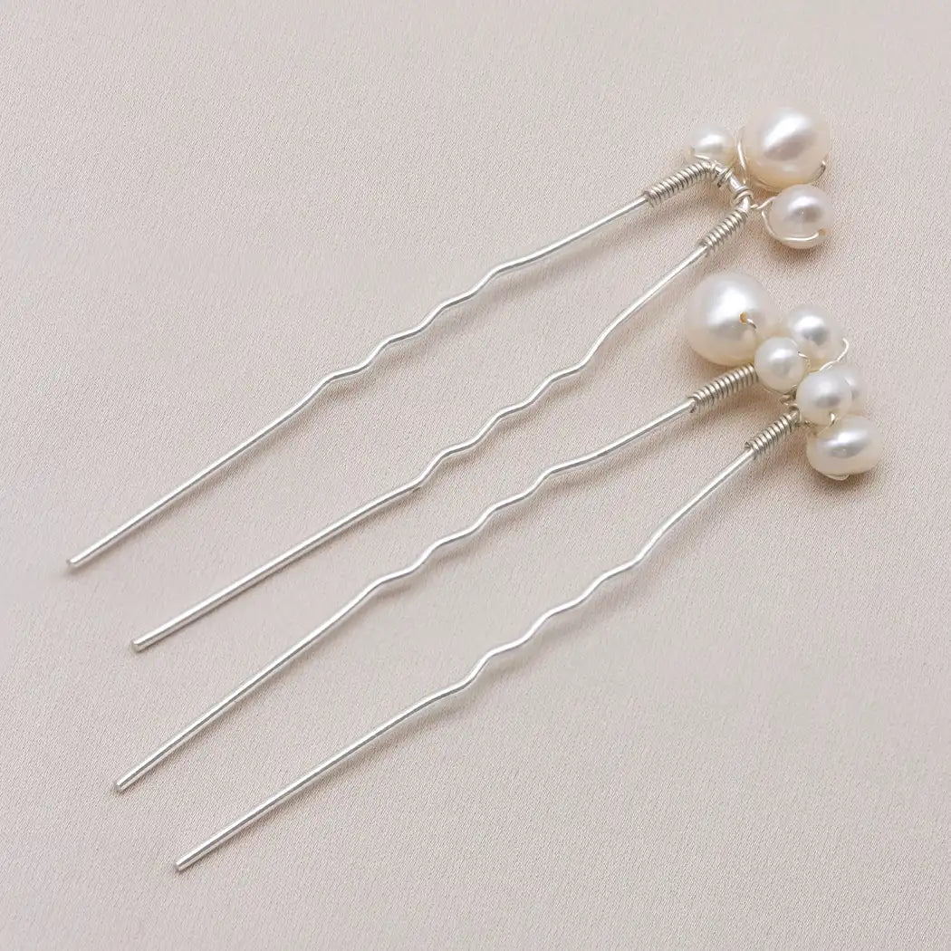 Bridal Party Pearl Hair Accessories Set