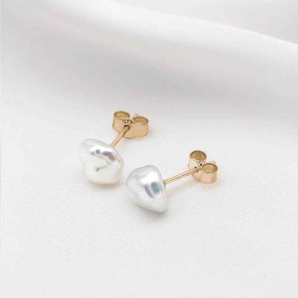 Dot Keshi Bridesmaids Stud Earrings