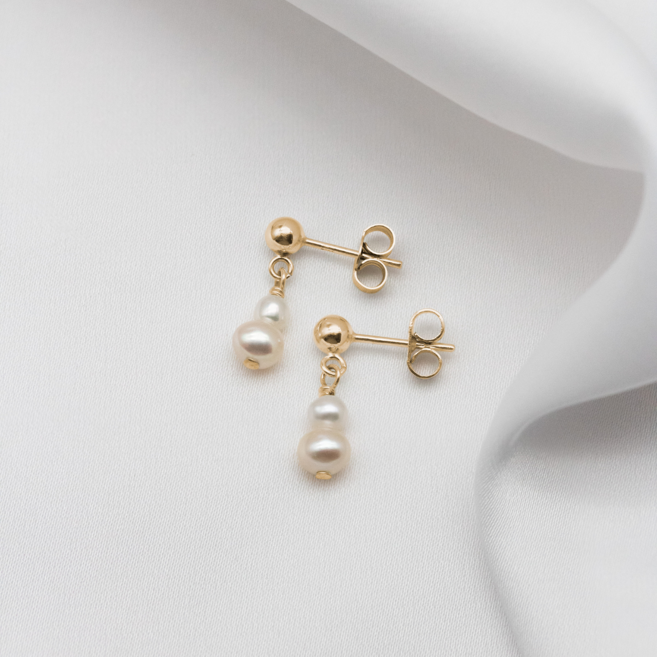 Double Pearl Bracelet and Earring Set - Sophia