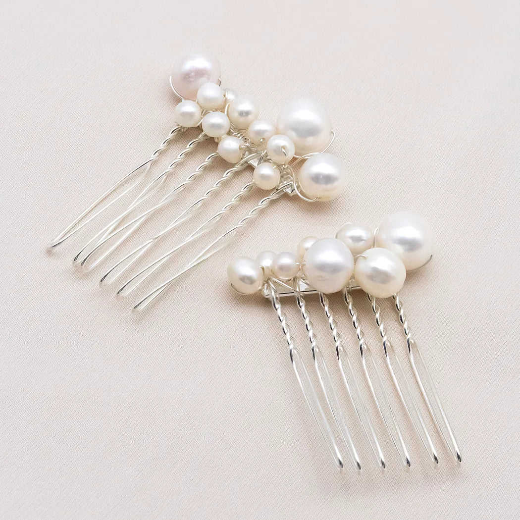 Bridal Party Pearl Hair Accessories Set