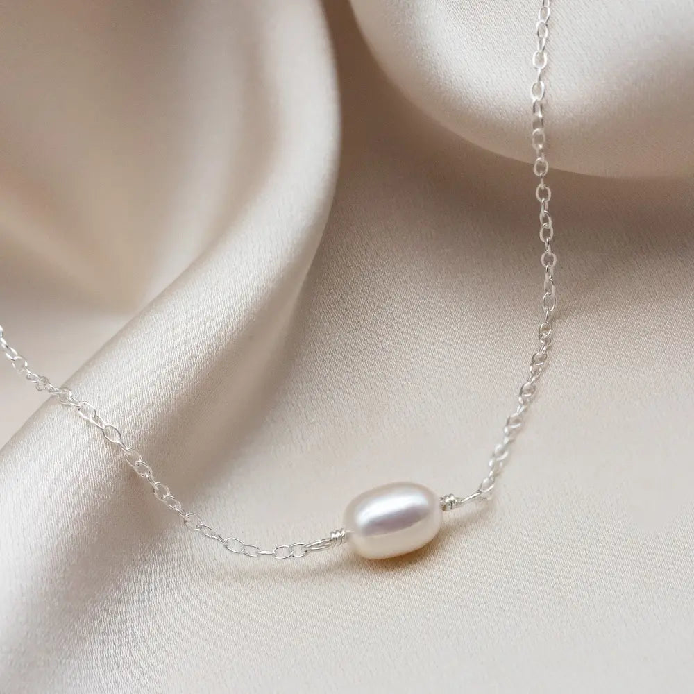 Mini Cara Single Pearl Choker Necklace
