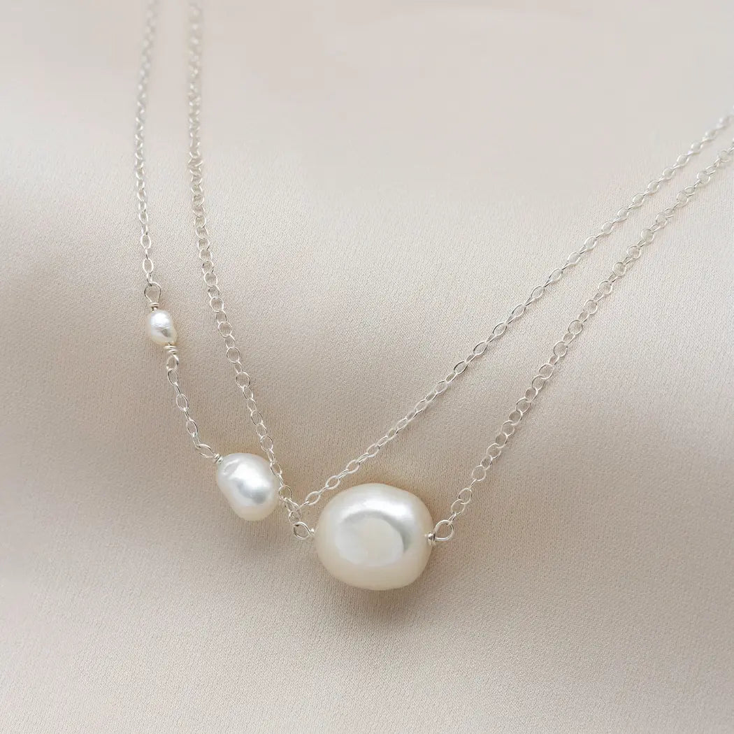 Double Chain Pearl Necklace - Ophelia