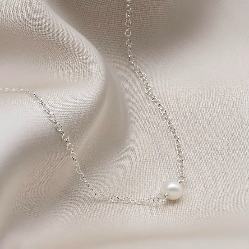 Mini Single Round Pearl Necklace - Mini Amari