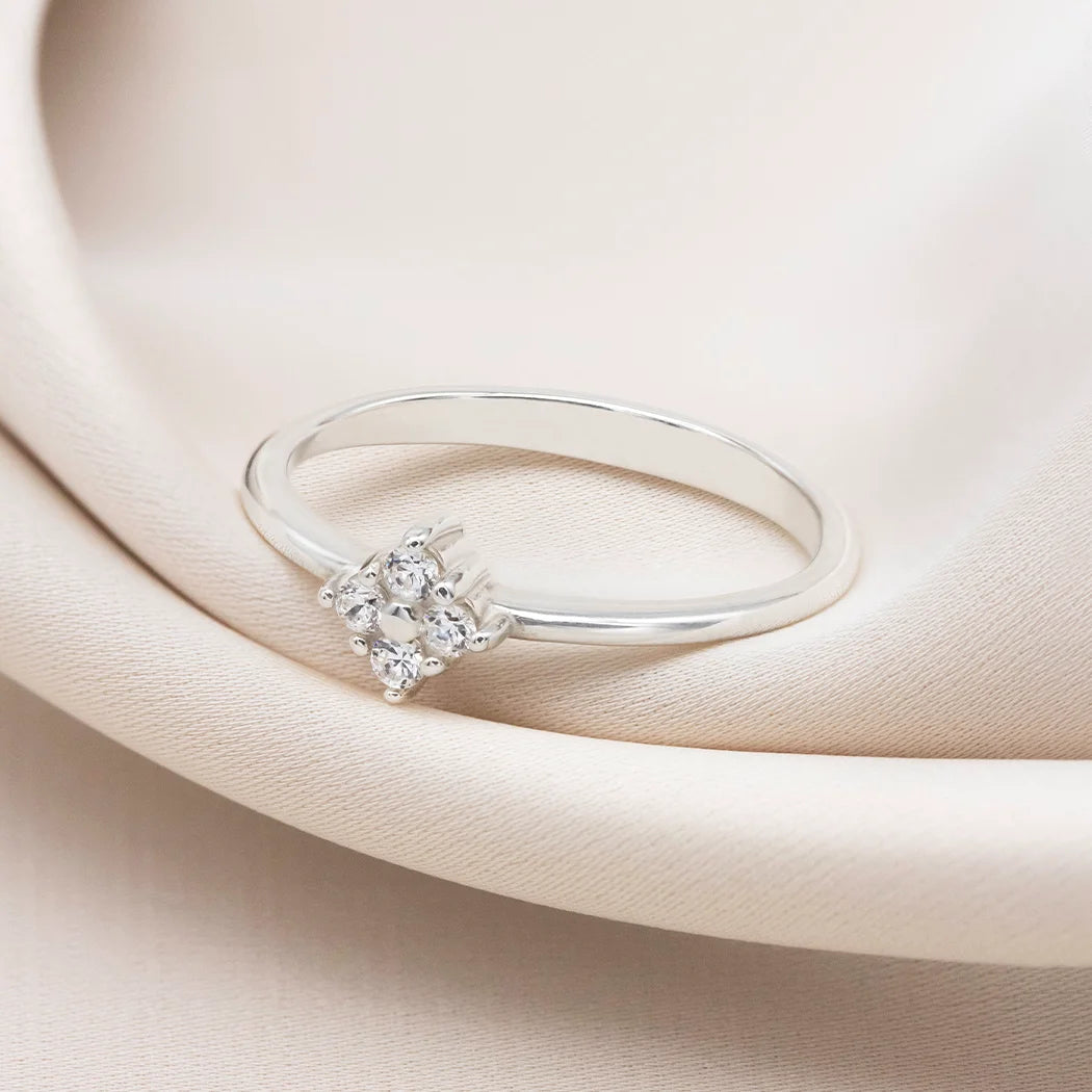 Moissanite Cluster Ring