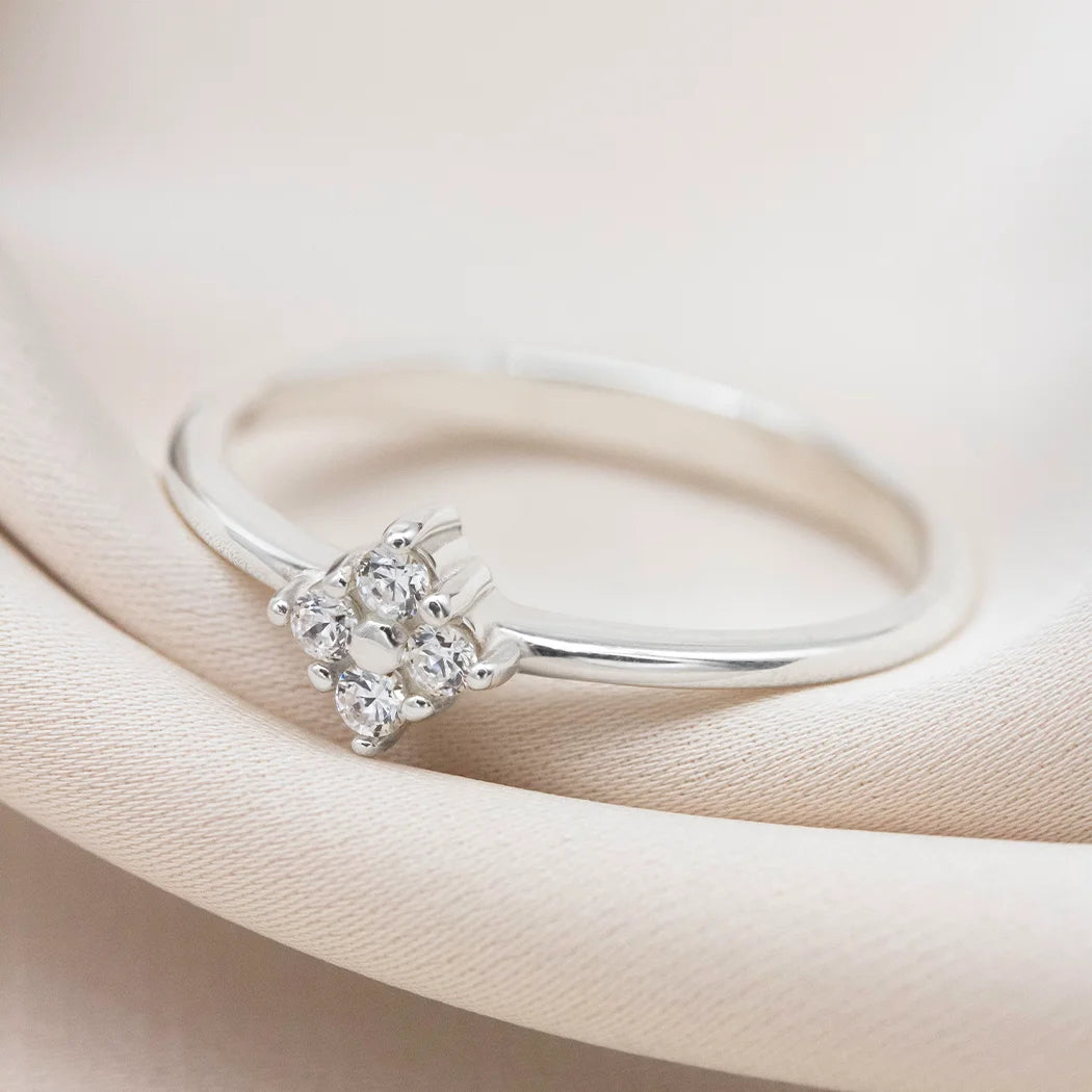 Moissanite Cluster Ring