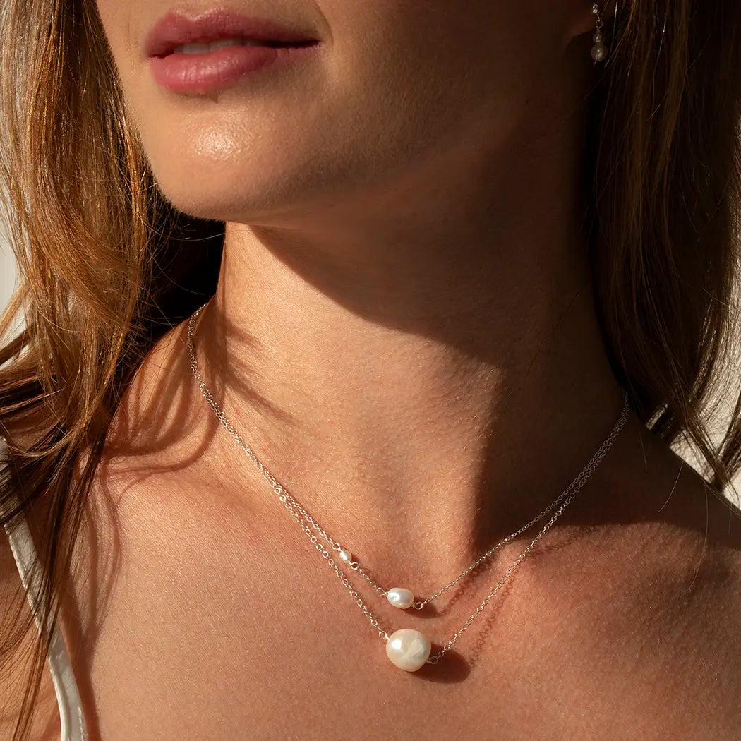 Double Chain Pearl Necklace - Ophelia