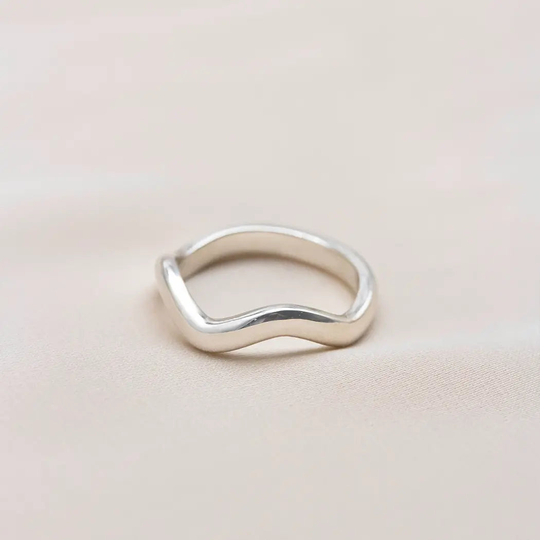 Chunky Organic Wavy Band Ring